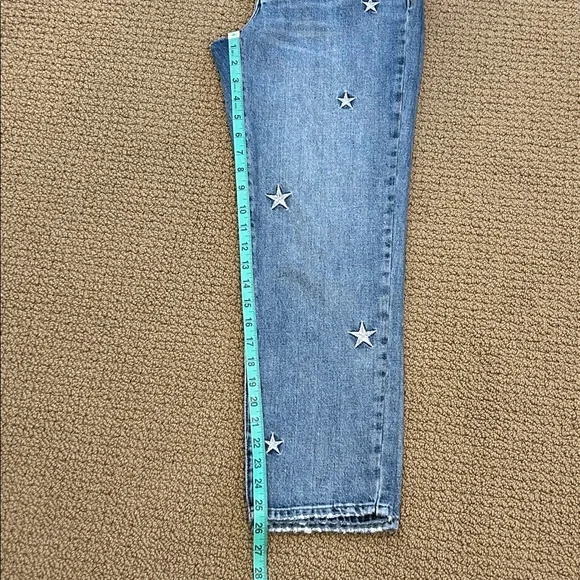 Pistola Charlie High Rise Star Embroidered Straight Leg Jean size 26 Supernova - Picture 15 of 16